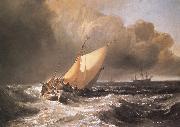 J.M.W. Turner Dutch Boats in a Gale painting